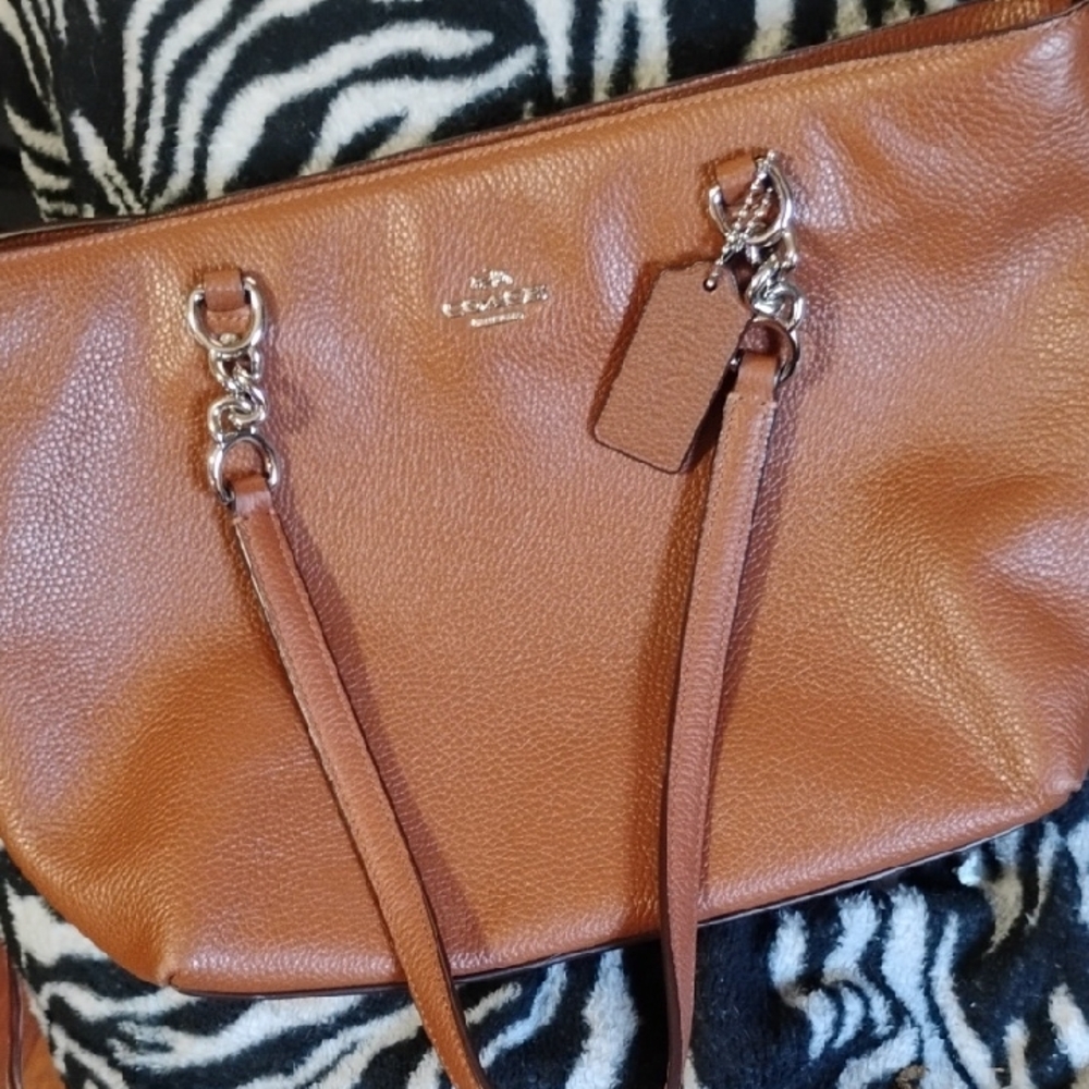 Coach Tan Leather Tote Bag